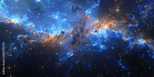 Fototapeta 宇宙に輝く星々と光の背景