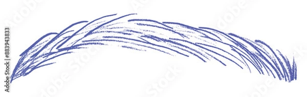 Fototapeta Purple pencil strokes in simple style, isolated on transparent background.
