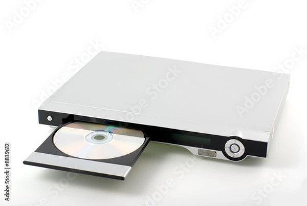 Obraz Silver DVD player with an open receivers and disk