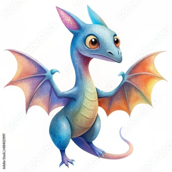 Obraz cute pterodactyl cartoon