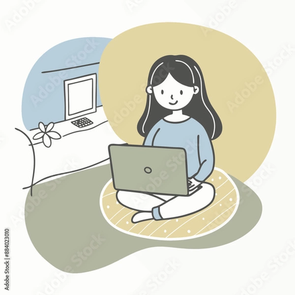 Obraz Girl vector illustration design and art.