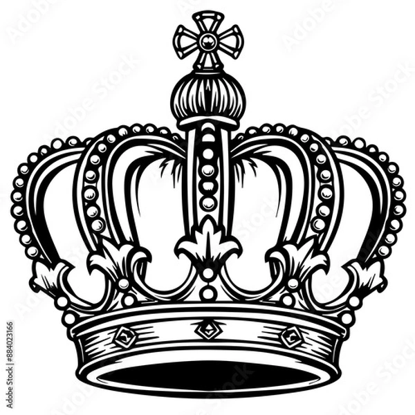 Obraz Crown SVG vector transparent background PNG clipart