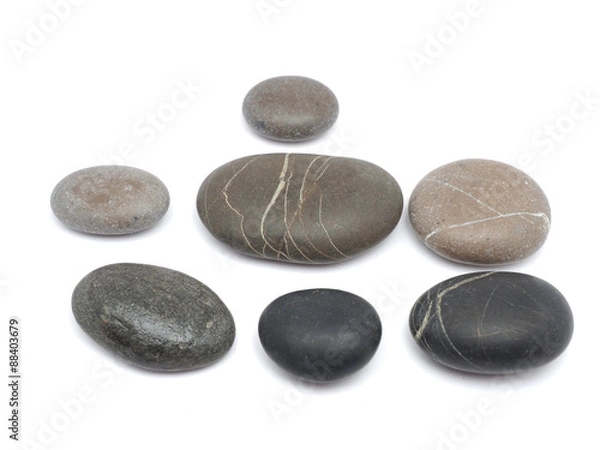 Fototapeta pebble on a white background