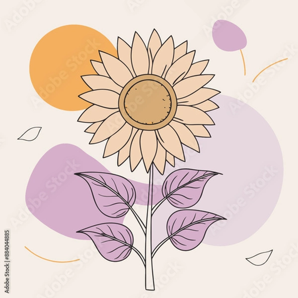 Obraz sunflower vector illustration design and arts.