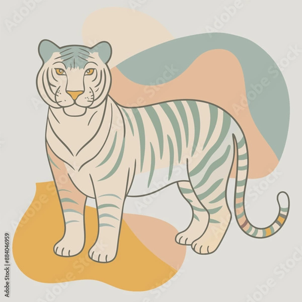 Obraz tiger vector illustration design and arts.