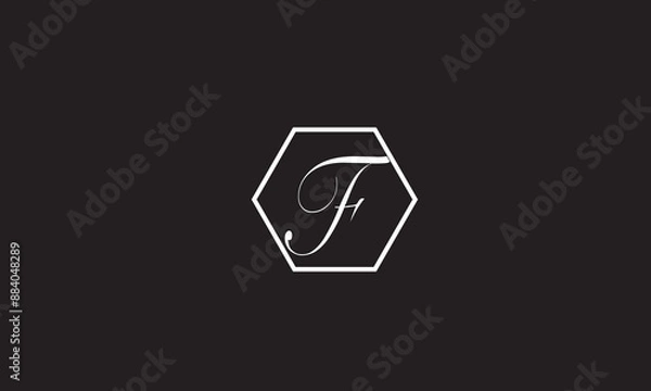 Fototapeta F, FF , Abstract Letters Logo Monogram