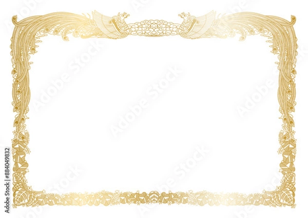 Obraz 賞状金グラデーション