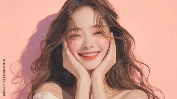 Fototapeta 美しいアジア人女性　AI