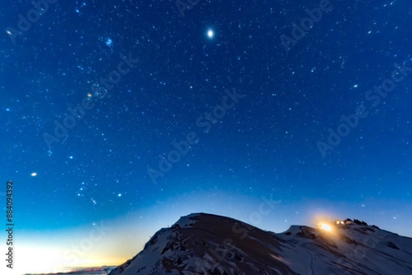 Obraz 厳冬期 燕岳の夜空