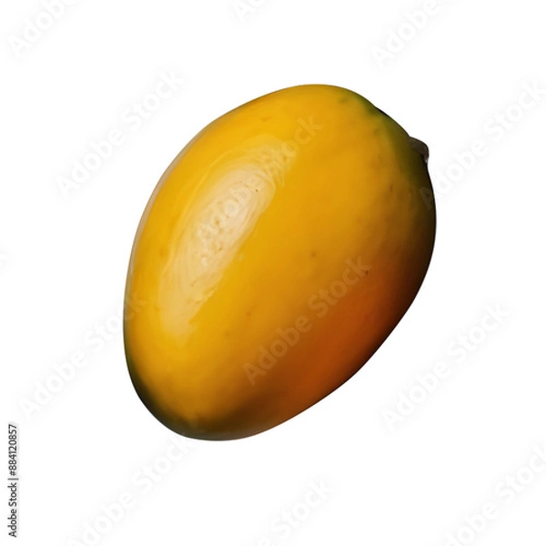 Obraz Fresh mango fruit isolated on transparent background, fresh fruit
