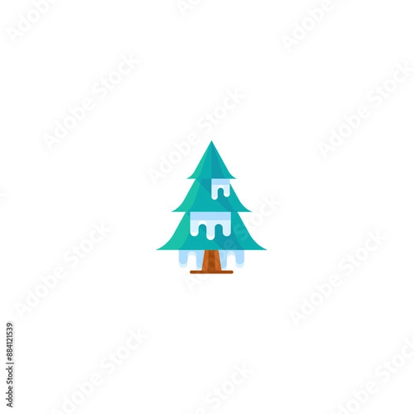 Obraz Christmas tree icon
