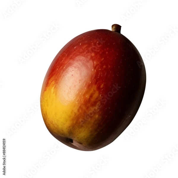 Obraz Fresh mango fruit isolated on transparent background, fresh fruit