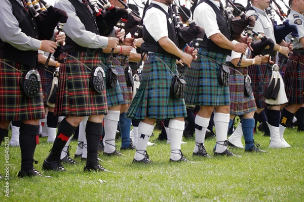 Obraz Scottish bagpipe band