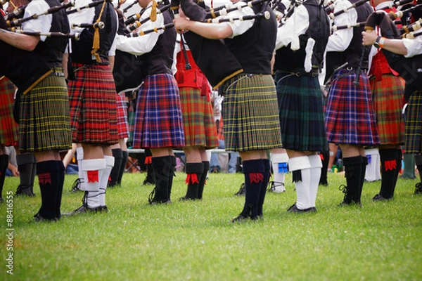 Obraz Scottish bagpipe band
