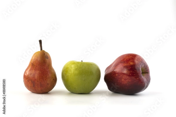 Fototapeta Pear and apples