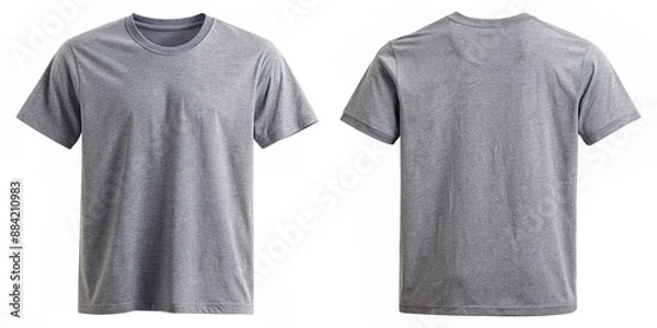 Obraz Heather Grey Basic T-Shirt for Men, Unbranded - Solid Color Design