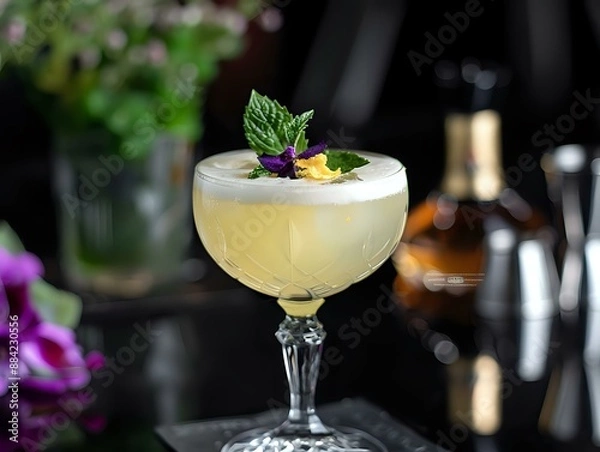 Fototapeta Spicy Ginger Liqueur Adds Depth to the Drink