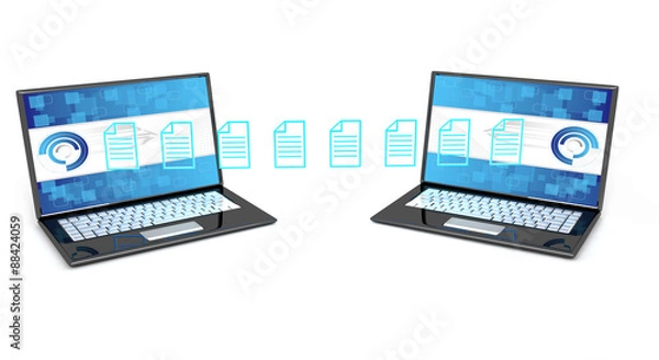 Fototapeta Data transfer concept