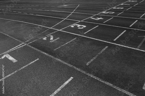 Obraz running course starting point