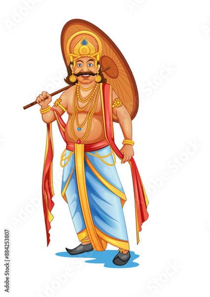 Fototapeta Mahabhali, Maveeli, Onam Festival , mahabali or maveli, Kerala old king,  onam celebration.