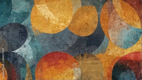 Fototapeta abstract digital art piece grungy distressed texture It