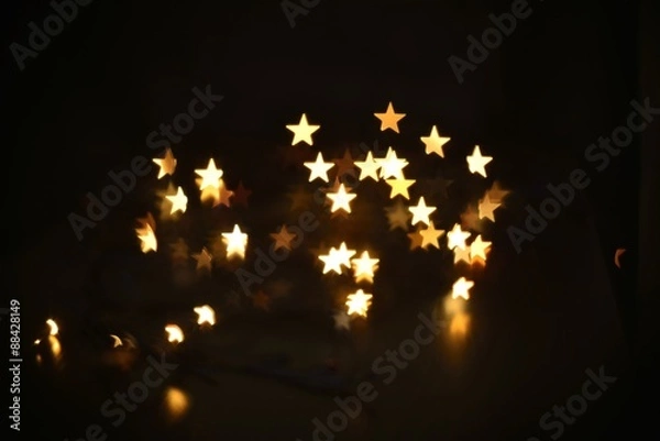 Obraz yellow stars abstract blur background