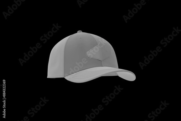 Fototapeta White cap in four different angles views.