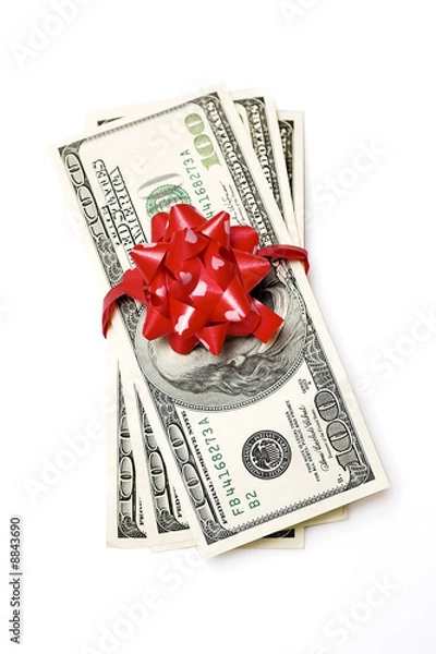 Fototapeta Gift-wrapped money