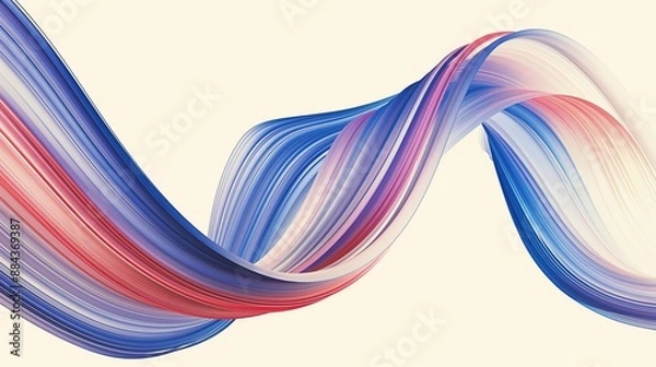 Fototapeta 3D Abstract Dynamic Curved Multicolor Lines Gradient Background