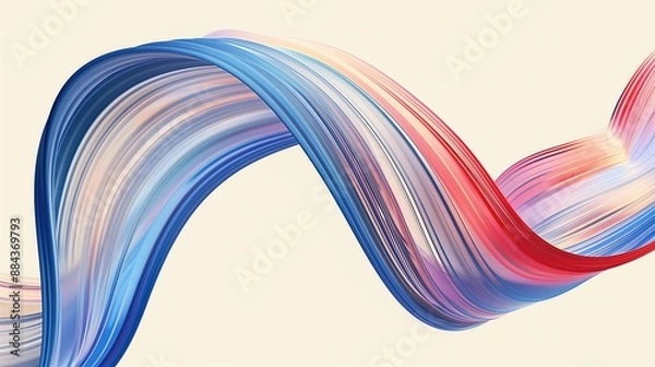Fototapeta 3D Abstract Dynamic Curved Multicolor Lines Gradient Background