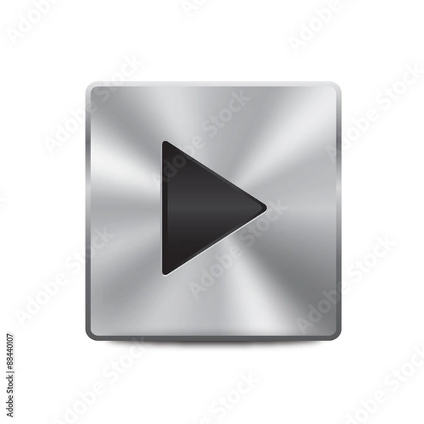 Fototapeta Metal play button