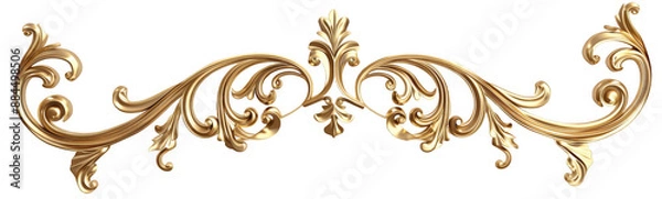 Obraz Ornate Gold Decorative Element