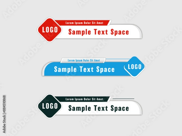 Obraz Stylish lower third design template premium vector