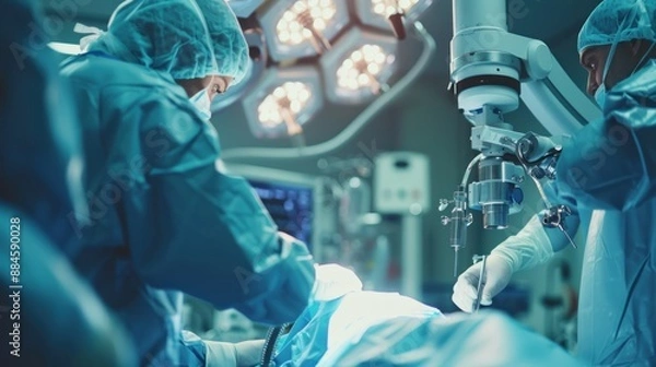 Fototapeta Surgical Procedure in Operating Room