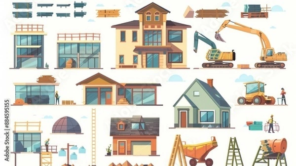 Fototapeta Construction Illustration