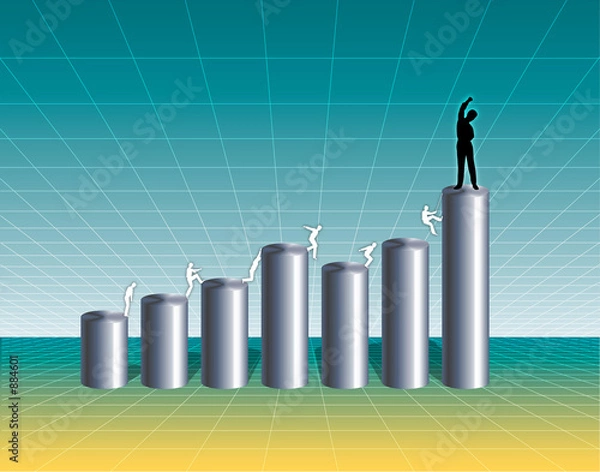Obraz growing business chart