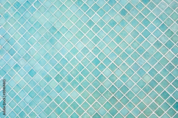 Fototapeta Pattern of blue square mosaic