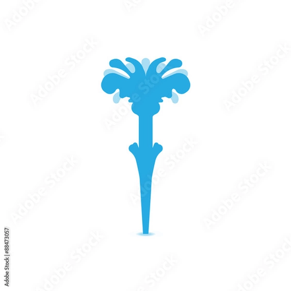 Obraz water fountain vector symbol icon illustration