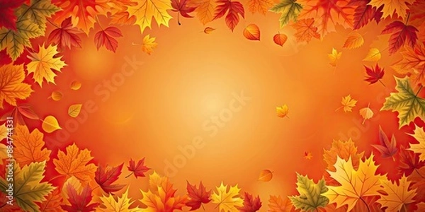 Fototapeta Vibrant orange background perfect for fall and autumn themed designs, orange, vibrant, background, texture, autumn, fall