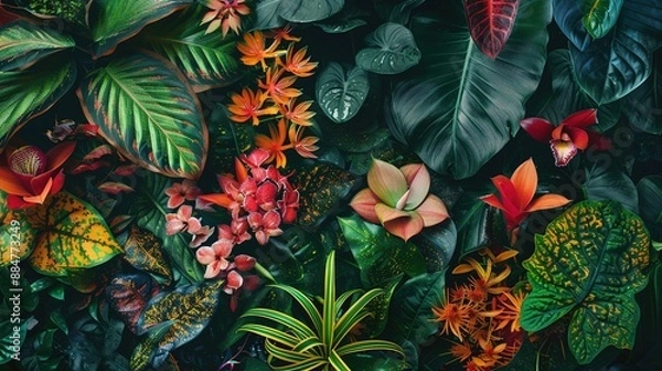 Fototapeta Tropical Tapestry: A Lush Symphony of Colors and Textures