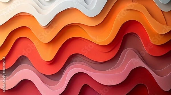 Fototapeta Abstract Wavy Pattern in Warm Tones