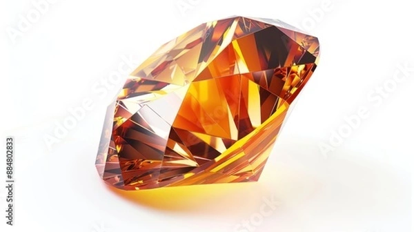 Fototapeta Topaz stone, yellow gemstone, meaning of hope.