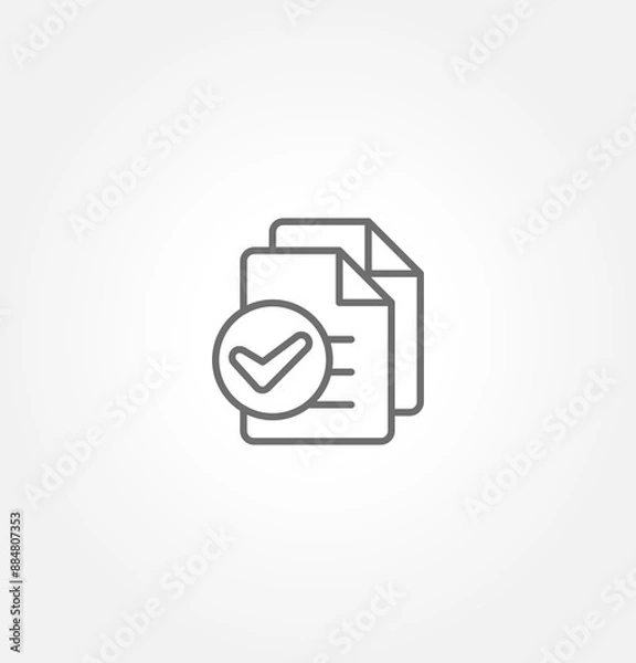 Fototapeta Document file, Checklist icon set. Clipboard checklist or document. Checkmark, document, checkbox on paper and more. Clipboard concept. Vector illustration