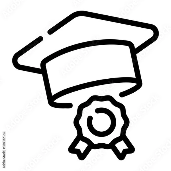 Obraz medal line icon