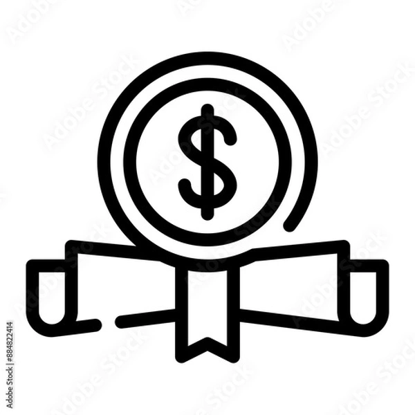 Obraz scholarship line icon