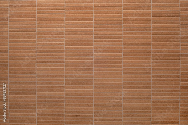Obraz Burnt orange long narrow tile wall background for a backdrop
