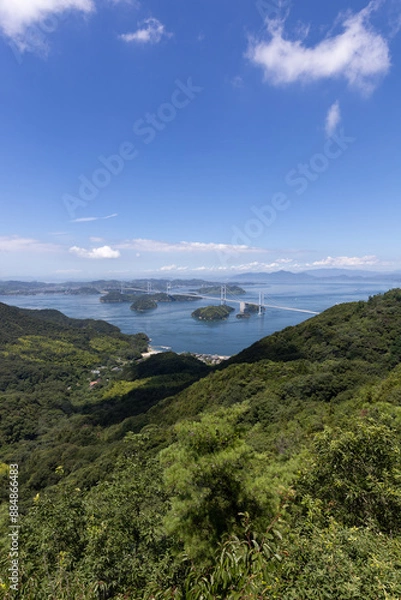 Obraz 大島亀老山から見た来島海峡（しまなみ海道）
