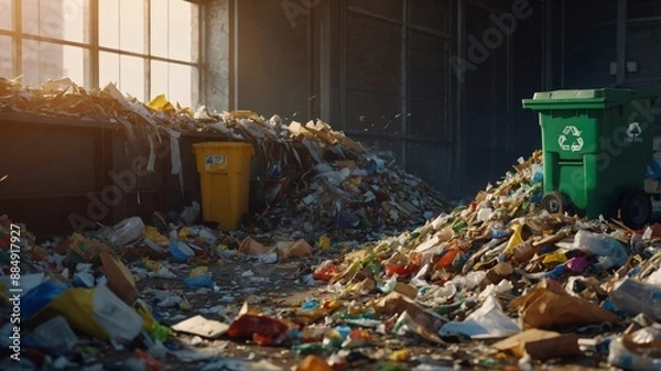 Obraz Waste Reduction and Recycling illustration.