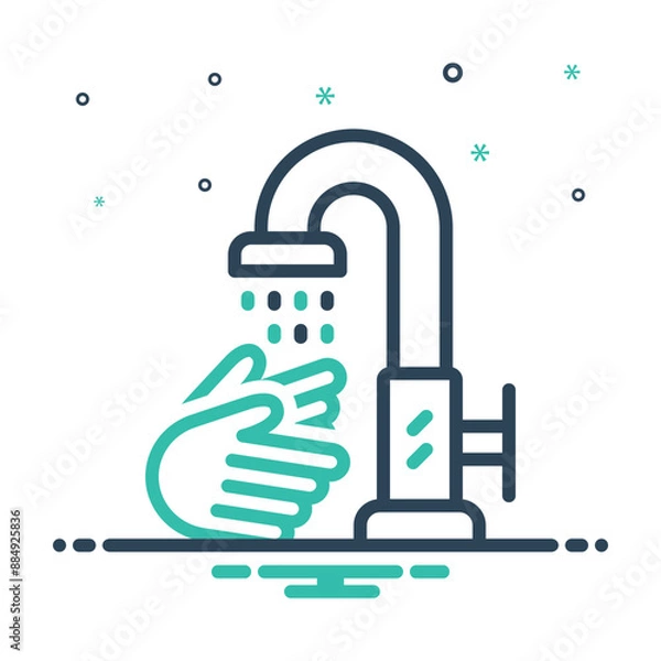 Obraz Mix icon for wash hand