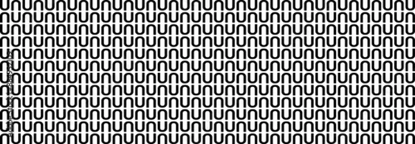 Fototapeta Pattern letter U Design, curve, Abstract Geometric, Illustration, vector, alternating overlapping, orderly arrangement background, black and white, banner, website, template. 